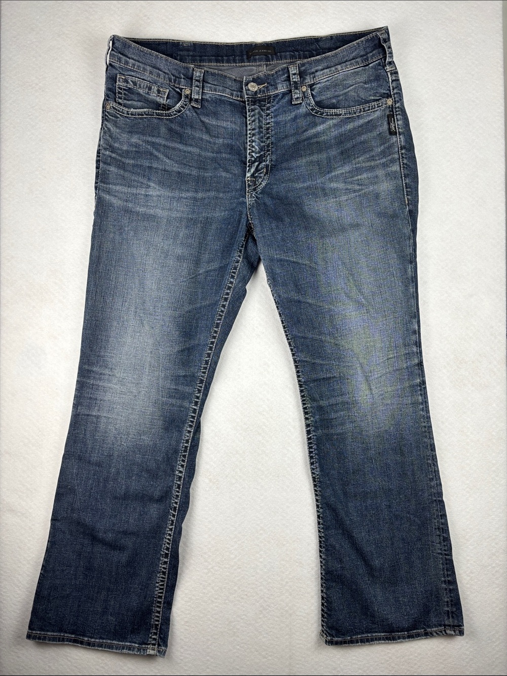 Silver Jeans Co Craig Men’s Relaxed Straight Leg Jeans W36 L30 Medium Wash Denim